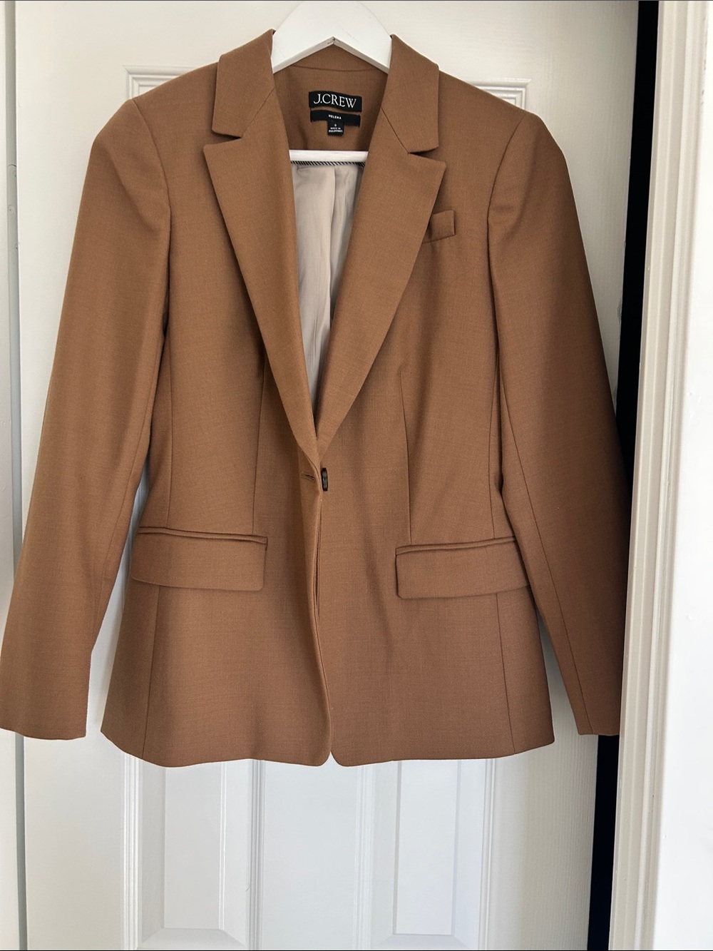 J. Crew Camel/Tan Single-Button Blazer